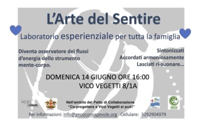 L’Arte del Sentire: laboratorio esperienziale per tutta la famiglia