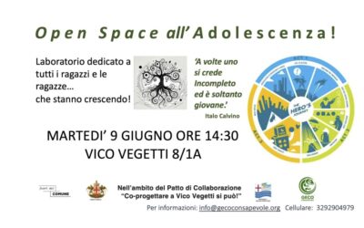 Open Space all’Adolescenza: un laboratorio per chi sta crescendo nel cuore di Genova
